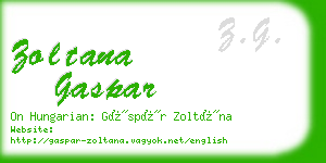 zoltana gaspar business card